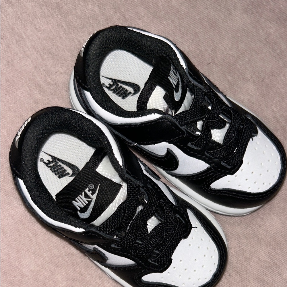 Nike baby panda dunks Black and White 4C - Picture 4 of 5